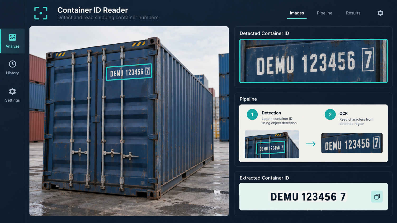 Concept illustration of Container Number