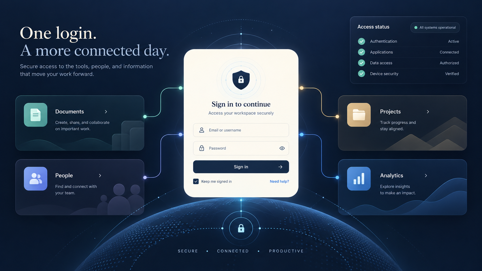 Concept illustration of SSO Portal