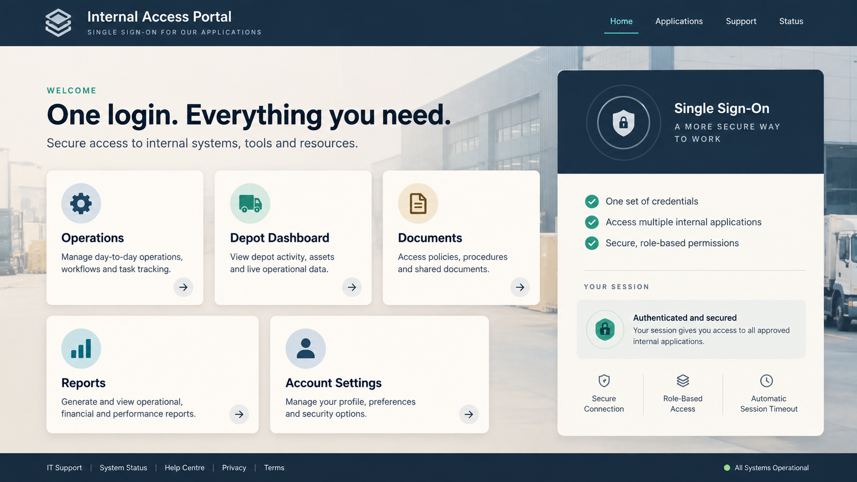 Concept illustration of SSO Portal